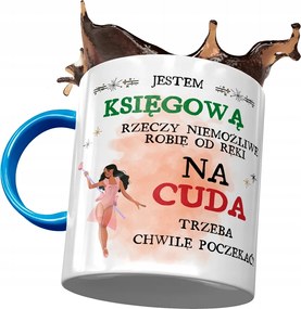 Kék Bögre Könyvelőnek Csodák Ajándék Nyomtatott Fotóval