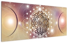 Kép - Mandala elemekkel (120x50 cm)