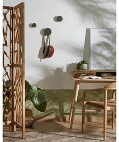 Szürkészöld fali fa akasztó szett 3 db-os Nadua – Kave Home