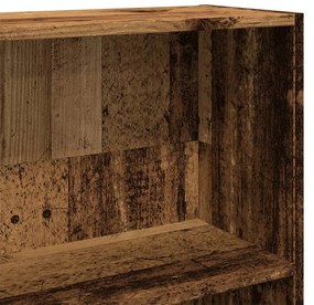 antik fa színű szerelt fa könyvespolc 80 x 24 x 176 cm
