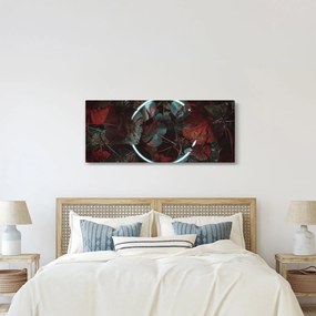 Kép - Neon kör a pálmafák között (120x50 cm)