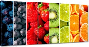 Vászonkép 60x30 Szivárványos gyümölcs mix