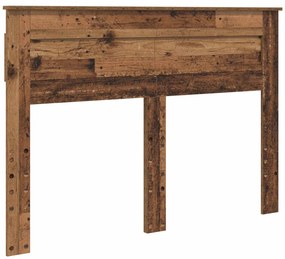 vidaXL Ágykeret matracmal fiókkal Öreg fa 150 x 200 cm Tömör fenyőfa