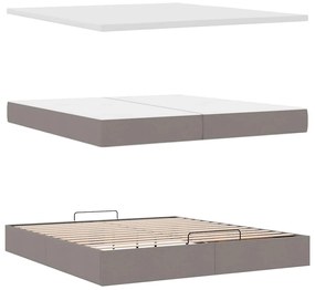 oszmán ágykeret matracokkal tópszín 200x200cm szövet