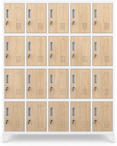 Rekeszes szekrény ROBERT, 1360 x 1720 x 450 mm, Eco Design: fehér/sonoma tölgy