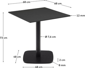Fém kerti étkezőasztal 68x68 cm Dina – Kave Home
