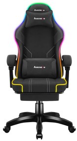 Gamer szék Space RGB lábtartóval fekete