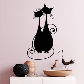 Cat fém fali dekoráció, 30×60 cm