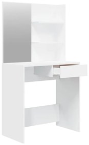 fehér fésülködőasztal-szett 74,5x40 x 141 cm