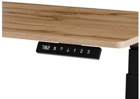 Elektromosan állítható magasságú PC asztal Fega 121 (wotan tölgy + fekete) . 1103353