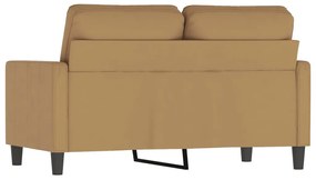 kétszemélyes barna bársony kanapé 120 cm