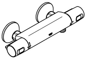 GROHE 34229002 - PRECISION TREND DN 15 termosztátos zuhanycsaptelep króm kivitel