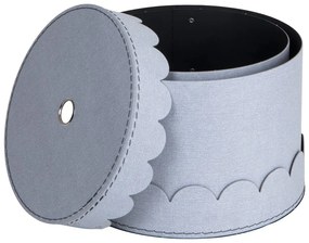 Világosszürke fedeles karton tárolódoboz szett 2 db-os ø 26x17,5 cm Wilma – Bigso Box of Sweden