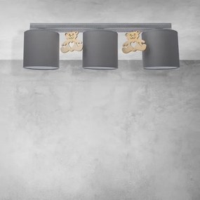 Gyerek mennyezeti lámpa BEAR 3xE27/60W/230V