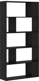 vidaXL Könyvespolc Fekete tölgy 80 x 24 x 159 cm Faanyag