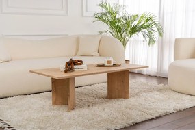 Natúr színű dohányzóasztal tölgyfa dekorral 60x119 cm Sabin – Kalune Design