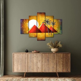 Festett egyiptomi piramisok képe (150x105 cm)