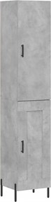 vidaXL betonszürke szerelt fa magasszekrény 34,5x34x180 cm