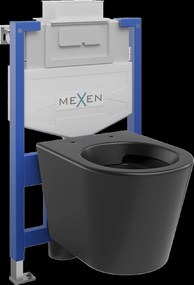 Mexen Fenix XS-U, rejtett modul és fali WC Rico, fekete matt, 6853372XX85