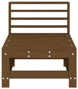 2 db mézbarna tömör fenyőfa kerti középső kanapé