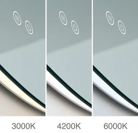 Orion - LED tükör FOCUS LED háttérvilágítással, 30W, 230V, 3000/4200/6000K, átmérő 100 cm, IP44