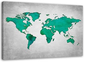 Gario Vászonkép Zöld világtérVászonkép Betonon Méret: 60 x 40 cm