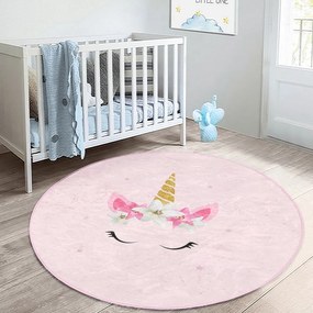 Rózsaszín gyerek szőnyeg ø 80 cm Comfort – Mila Home
