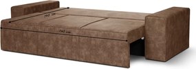 TED háromszemélyes kinyitható kanapé Világosbarna