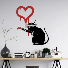 Banksy fém fali dekoráció, 60×70 cm