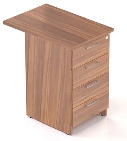 Visio konténer 70 x 47 cm - 4 fiókos, dió