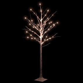 fehér LED-es nyírfa 96 meleg fehér LED-del 180 cm
