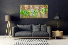 Akril üveg kép Szárított gyógynövények elhagyja természetét 100x50 cm
