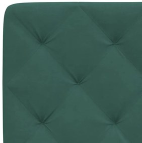 sötétzöld bársony fejtámla párna 140 cm