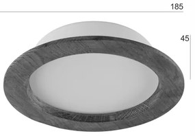 LED Beépíthető lámpa WOODY SPOT LED/16,5W/230V 4000K tölgy ø 18,5 cm