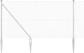 vidaXL Kerítésoszlop Ezüst 50 x 1,4 m (12 x 12 mm háló) Acél