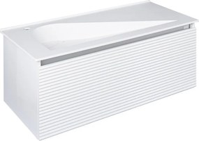 TMP TROYA100 fali fürdőszobabútor - Akrivit öntött műmárvány mosdóval - 100 x 48,5 cm