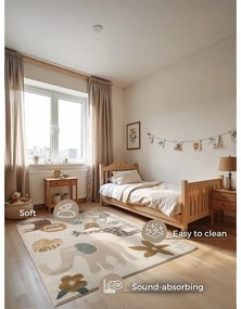 Krémszínű gyerek szőnyeg 160x235 cm Animal Safari – Hanse Home
