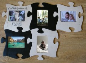 Puzzle képkeret egyedi gravírozott felirattal