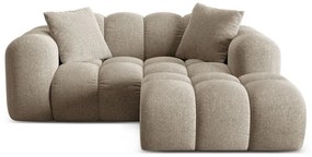 Világosbarna zsenília sarokkanapé (jobb oldali-heverő résszel) Treno – Cosmopolitan Design