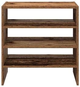 2 db antik fa színű cipőtartó állvány halmozható 60x30x30,5 cm