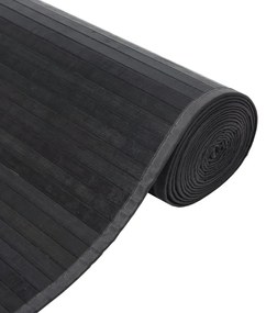 négyszögletű szürke bambusz szőnyeg 100 x 500 cm