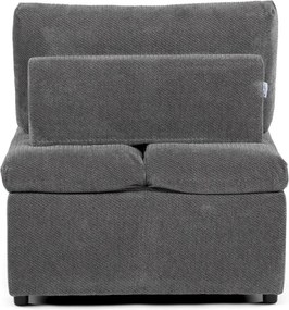 Rozkládací křeslo, šedá, látka, ASB-C3410 GREY2