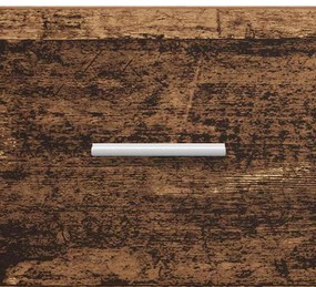 vidaXL Fürdőszoba Székény fiókkal Öreg fa 100 x 38,5 x 46 cm Faanyag