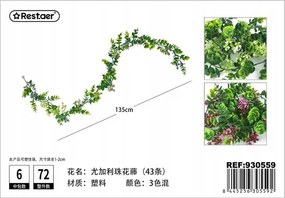 Mesterséges Növényi Szalag 135cm Zöld Dekoráció