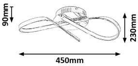 Rabalux 2187 - LED Mennyezeti lámpa ANIELA LED/20W/230V