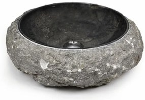 DIVERO Mosdókagyló márvány Black Ø42