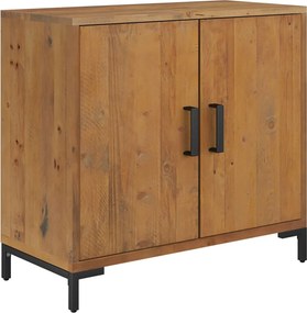 vidaXL barna tömör fenyőfa tálalószekrény 75x35x70 cm