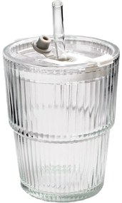 Toro Pohár szalmával 320 ml, 9,5 x 9,5 x 11,3 cm