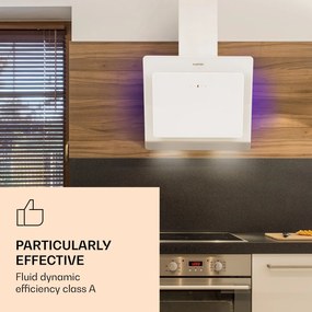 Klarstein Aurora Eco 90, páraelszívó, 69 cm, falra szerelhető, 550 m³/h, A+, érintéses vezérlés, fehér