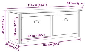 előszobai pad BODO&quot; Fehér 114x40x45 cm&quot;